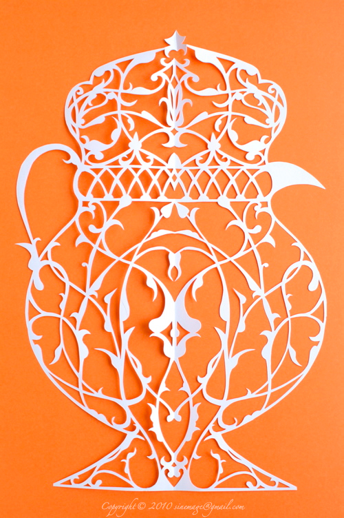 teapot papercut