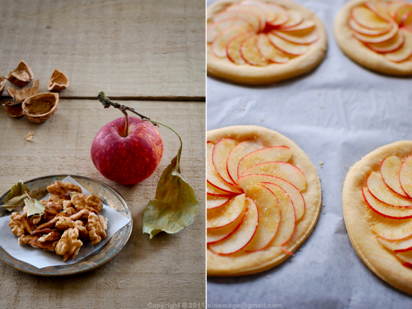 DiptychFallTarteBriochee2 Sinamge Apple walnuts brioche tart