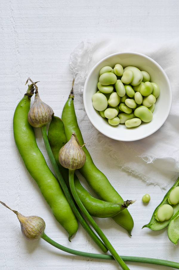 Broad Beans and Garlic Spears | At Down Under | Viviane Perenyi